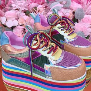 X21594 Colorful Thick Sole Loafers